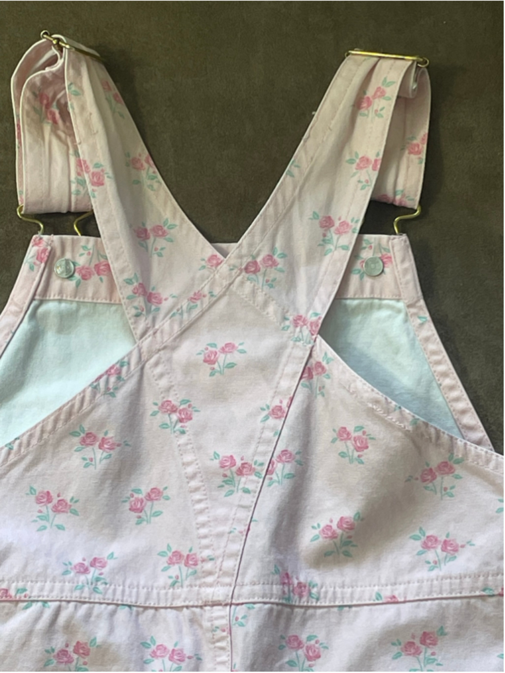 The Beaufort Bonnet Company Pink Floral Channing Choo Choo Shortalls Girls 5 - Picture 11 of 15